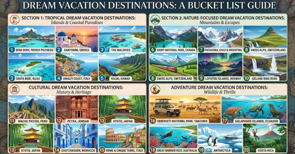 Tropical Dream Vacation Destinations Islands & Coastal Paradises