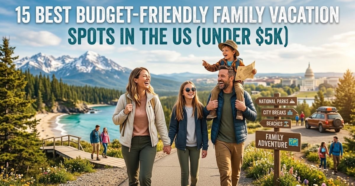15 Best Budget-Friendly Family Vacation Spots in the US (Under $5K)